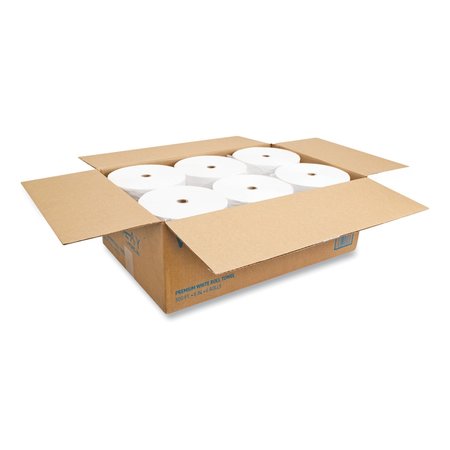 Morcon Paper Hardwound Paper Towels, 1 Ply, Continuous Roll Sheets, 800 ft, White, 6 PK VW888